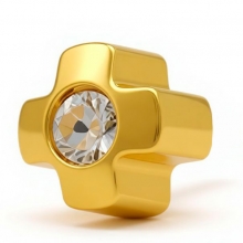 Серьги Studex 503-4 Крест с камнем - 
