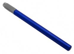 Машинка для перманентного макияжа ручная манипула (ручка для микроблейдинга) (Синяя)