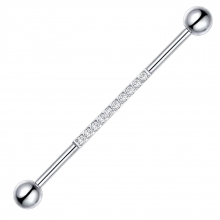 Индастриал под серебро с кристаллами